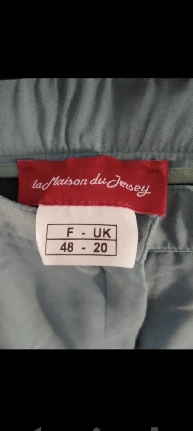 Calça macia, pernas largas turquesa, La Maison du Jersey T48 – photo 4